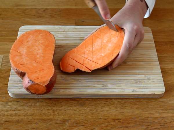 Fırında tatlı patates - Hazırlık adım 1