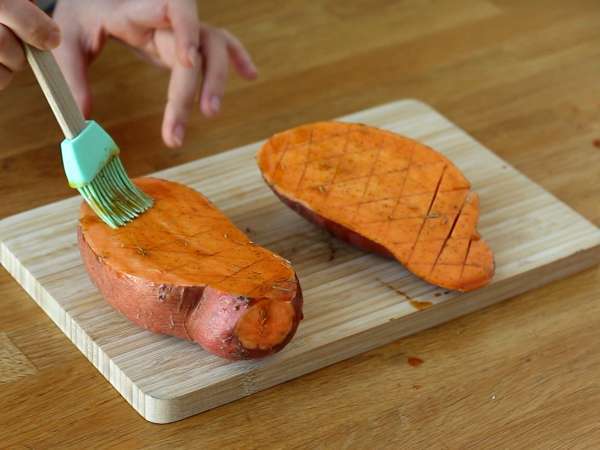 Fırında tatlı patates - Hazırlık adım 2