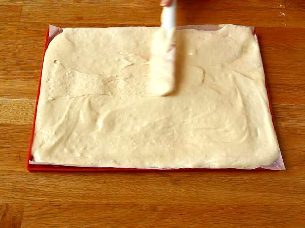 Hindistan cevizli çarkıfelek meyveli rulo, Yule kütüğü olarak mükemmel - Hazırlık adım 2