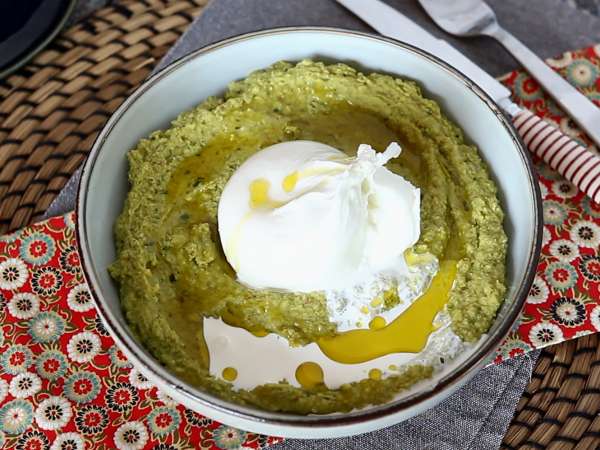 Bezelye ezmesi: kremalı burrata peyniri ile mükemmel - Hazırlık adım 4