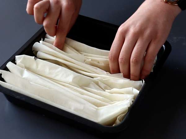 Crinkle kek, yapması kolay süper çıtır kek - Laz Borek turc facile - Hazırlık adım 2