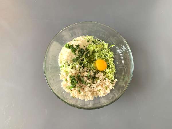 Fırında kabak köftesi - Hazırlık adım 3