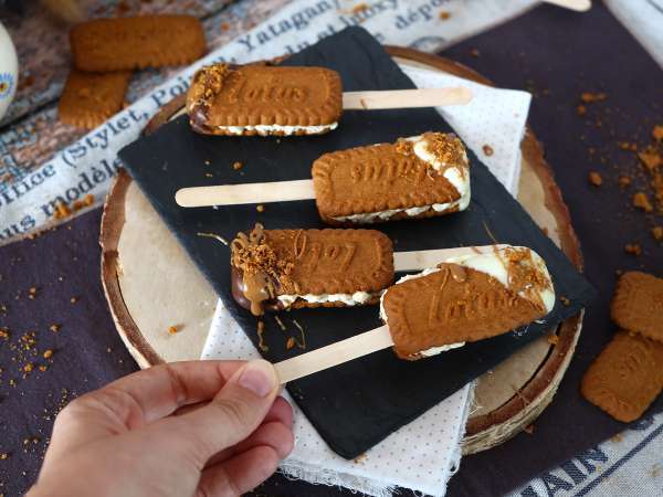 Speculoos'lu buzlu sandviçler - Hazırlık adım 10