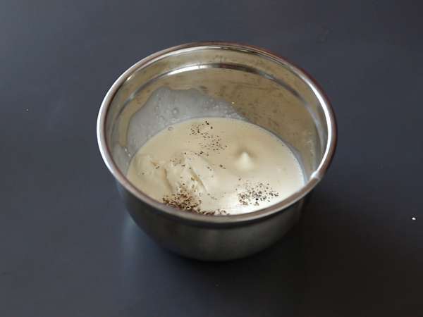 Vejetaryen verrines: bezelye çorbası kreması, parmesan crumble ve mascarpone kreması - Hazırlık adım 5