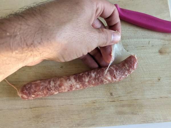 Balkabaklı ve sosisli makarna - Hazırlık adım 1