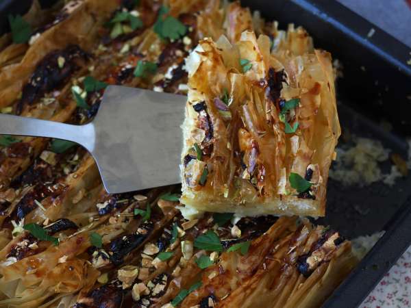 Keçi peynirli ve ballı tuzlu kırışık kek - Hazırlık adım 9