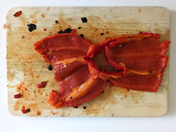 Kızartma tavasında biberlerin kabuğu nasıl soyulur - Hazırlık adım 5