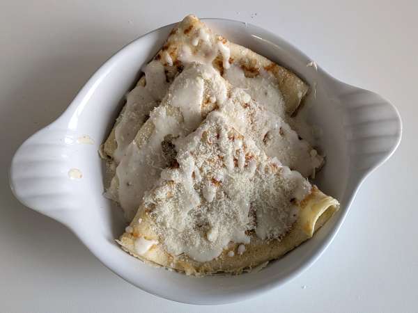 Crespelle ricotta ve mantar: her durum için mükemmel kremalı vejetaryen tarif - Hazırlık adım 12