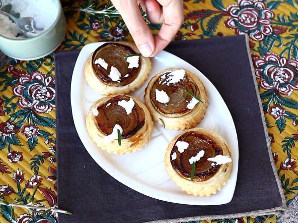 Soğan tartlets tatin - Hazırlık adım 9