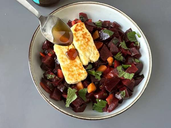 Pancar salatası ve ızgara halloumi - Hazırlık adım 8