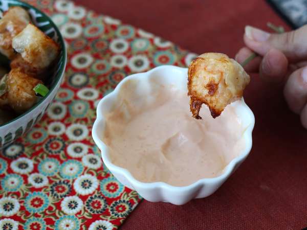 Hava fritözünde hazırlanan nem tarzı karidesli atıştırmalıklar - Hazırlık adım 9