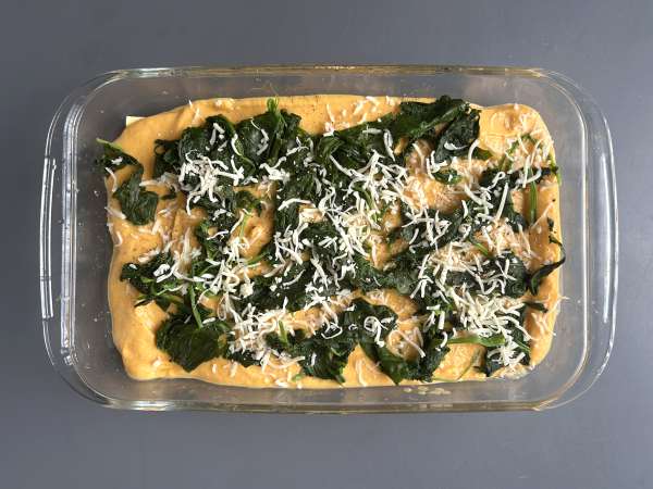 Butternut kabağı, ıspanak ve ricotta peynirli lazanya - Hazırlık adım 6