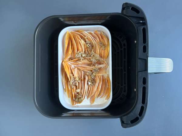 Air Fryer’da Dauphinois usulü balkabağı grateni - Hazırlık adım 7
