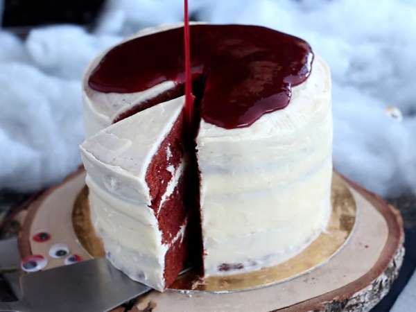 Cadılar Bayramı'na özel Red Velvet kek! - Hazırlık adım 13