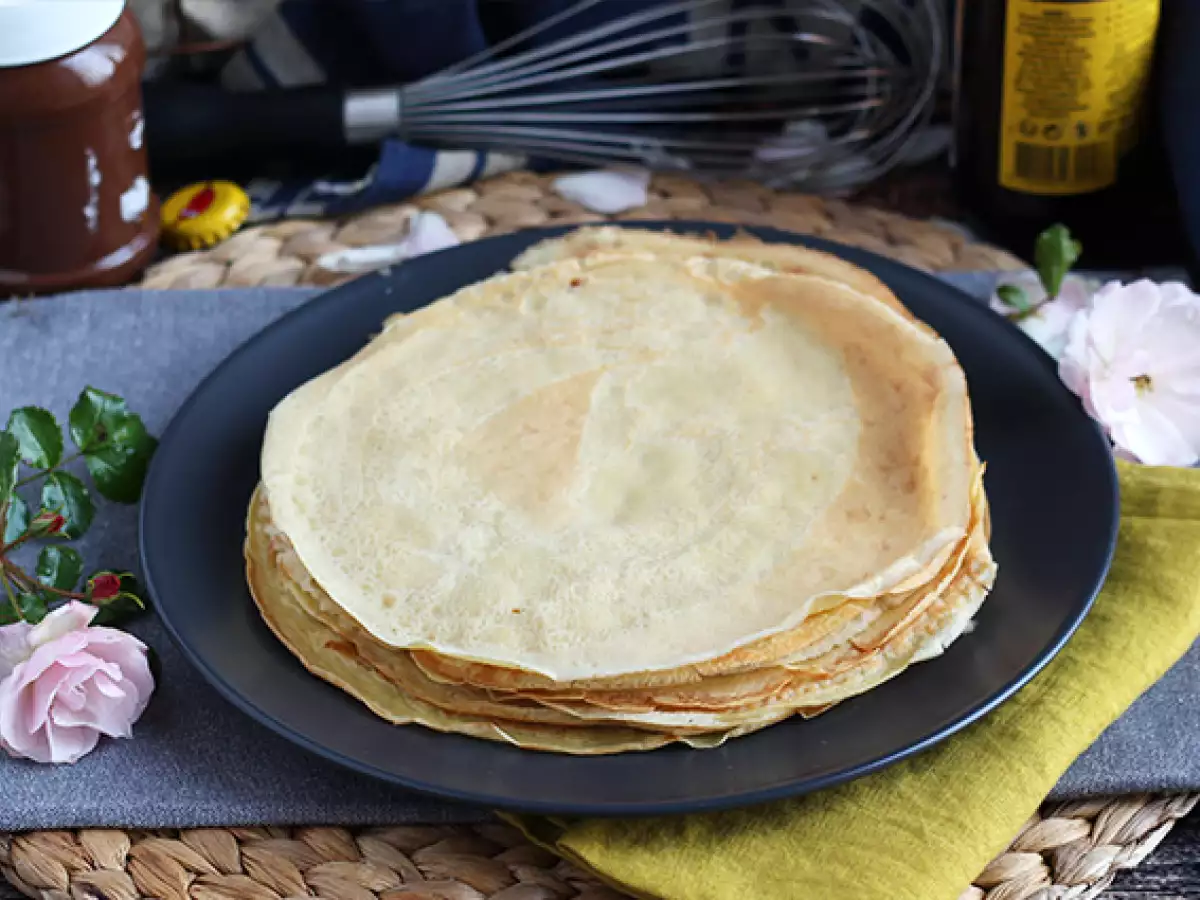 Açık Renk Bira ile Krep Hamuru