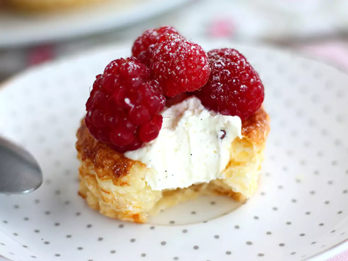 Ahududu ve mascarpone vol au vents - fotoğraf 4