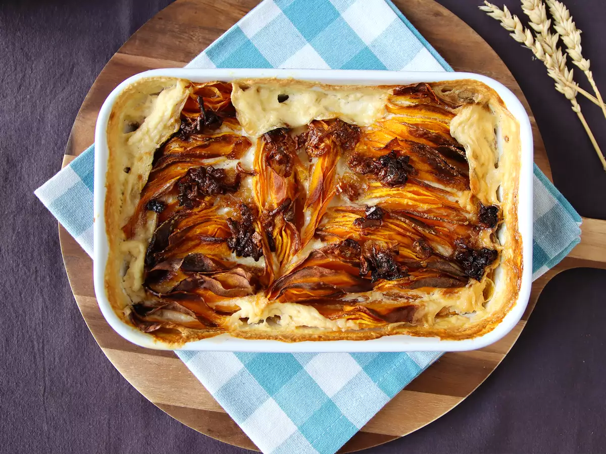 Air Fryer’da Dauphinois usulü balkabağı grateni - fotoğraf 4