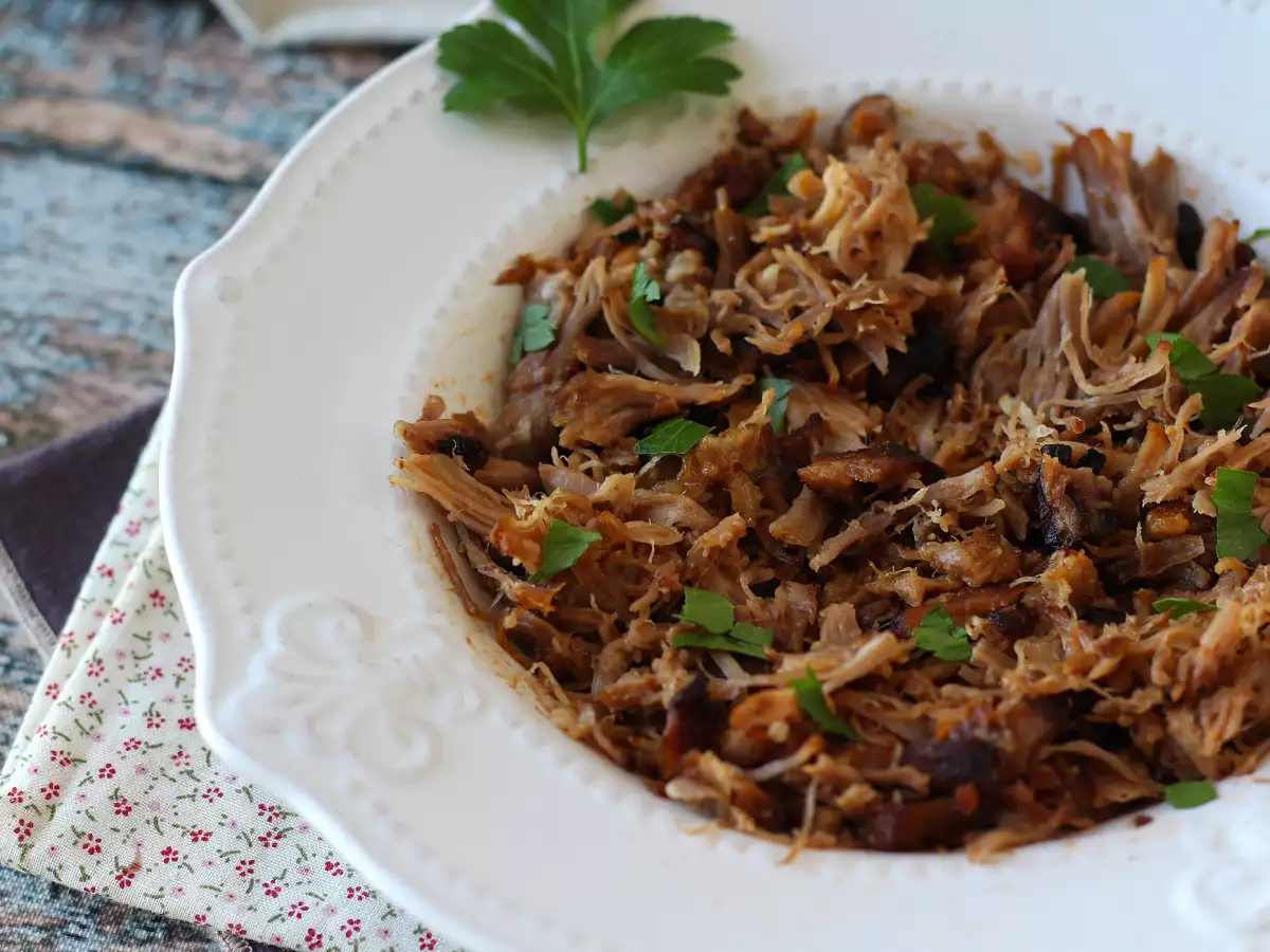 Air fryer’da didiklenmiş domuz eti (Pulled pork) - fotoğraf 3