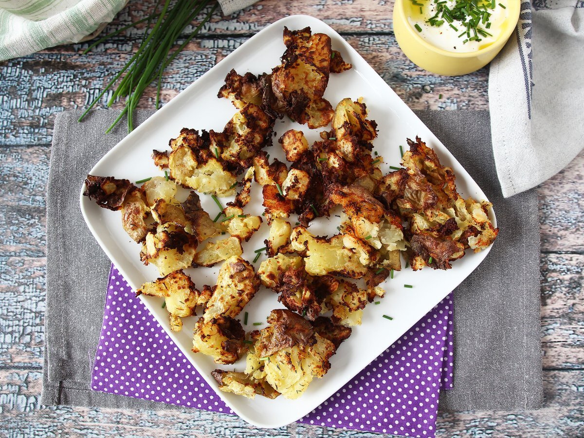 Air Fryer ile ezilmiş patates, ultra çıtır garnitür! - fotoğraf 2
