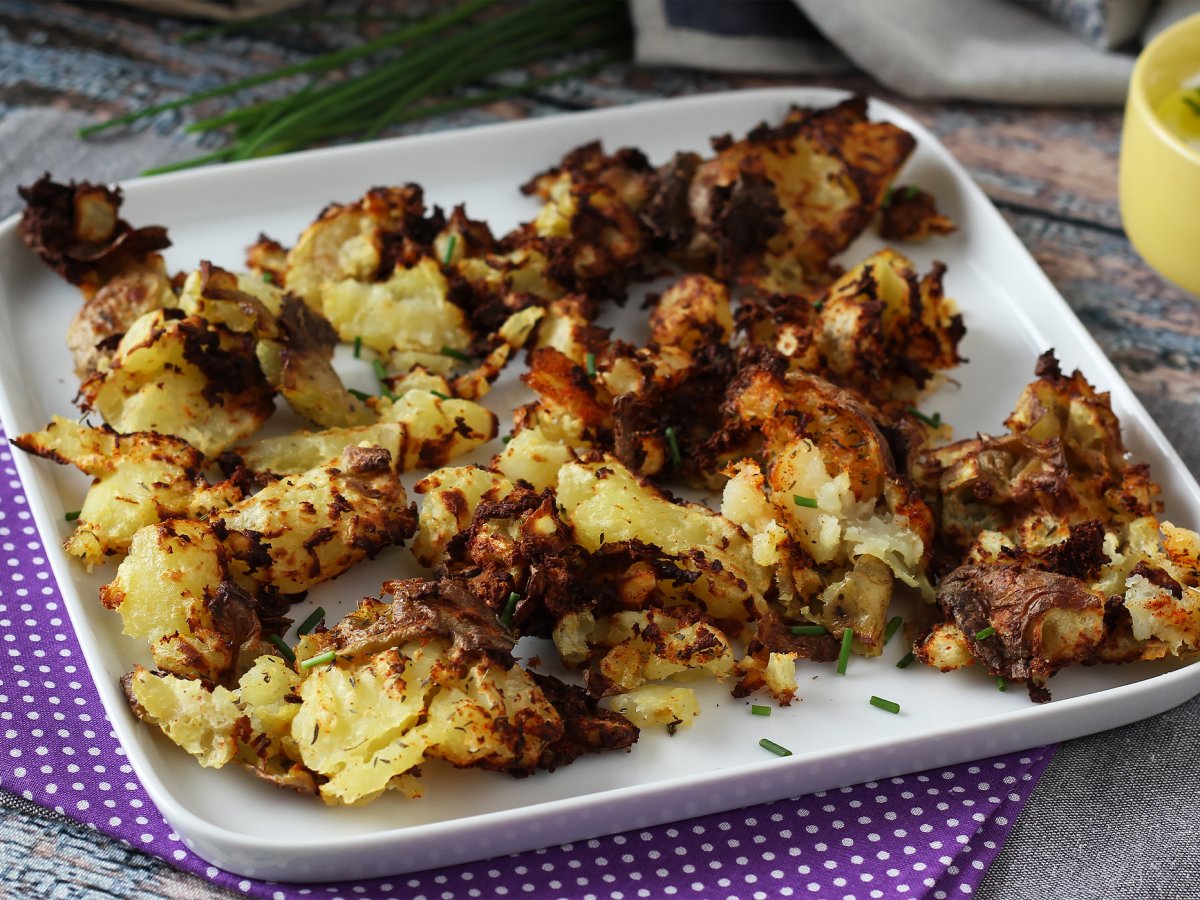 Air Fryer ile ezilmiş patates, ultra çıtır garnitür! - fotoğraf 5