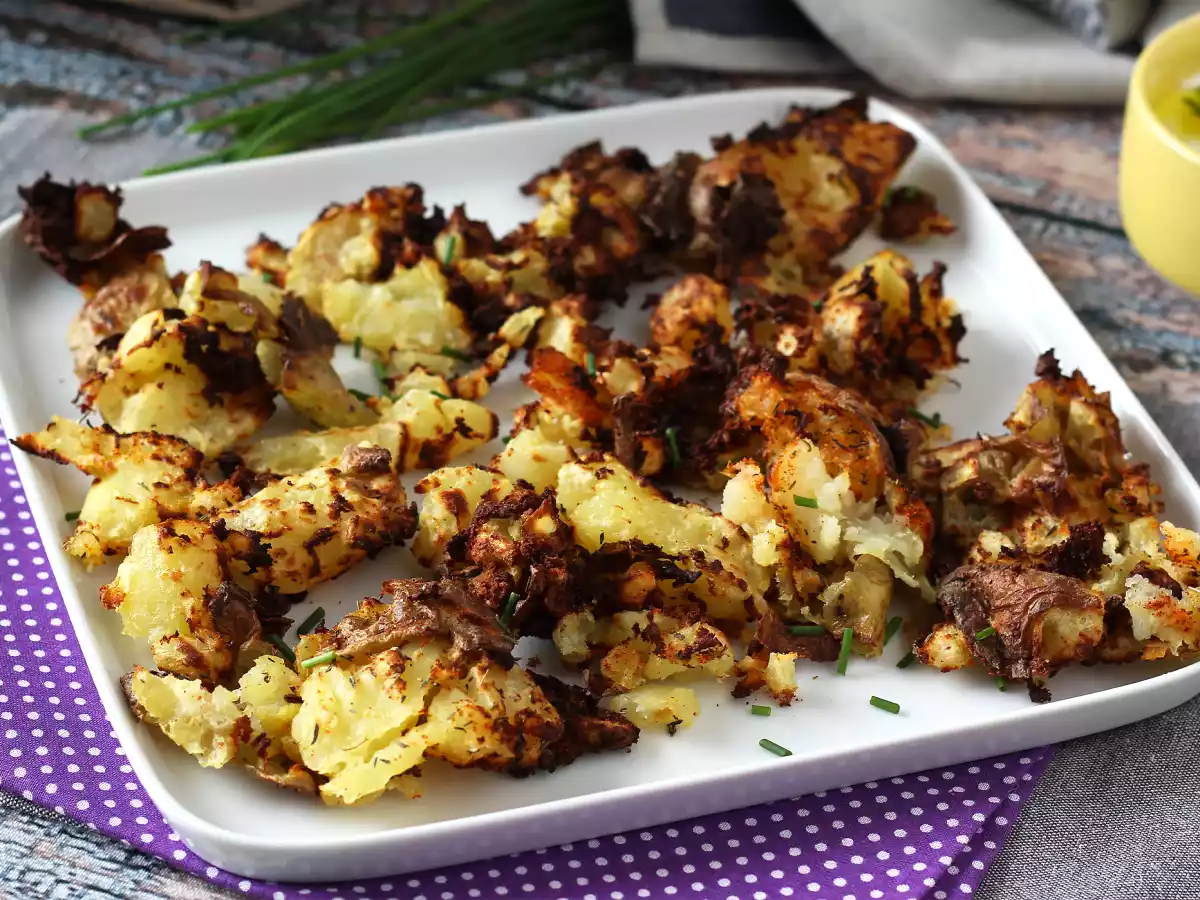 Air Fryer ile ezilmiş patates, ultra çıtır garnitür! - fotoğraf 5