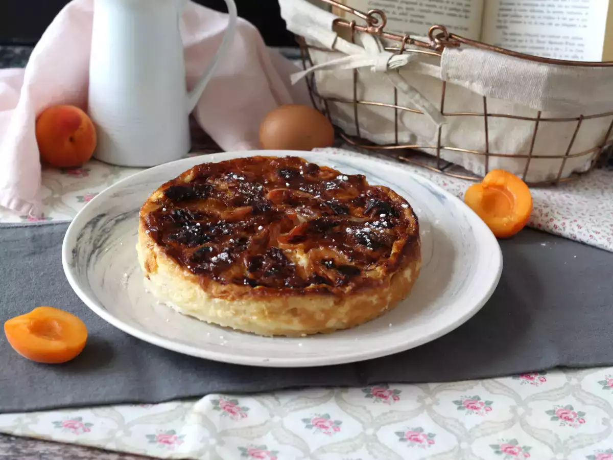 Air Fryer ile kayısılı clafoutis