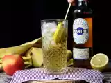 Alkolsüz Martini Spritz, aperatif için tatlı, çiçeksi bir kokteyl, fotoğraf 2
