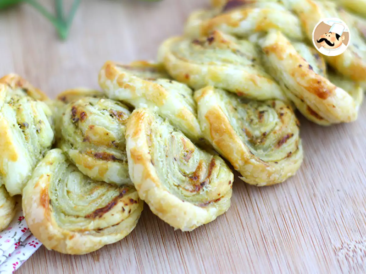 Aperatif için pesto puf böreği çelengi - fotoğraf 3