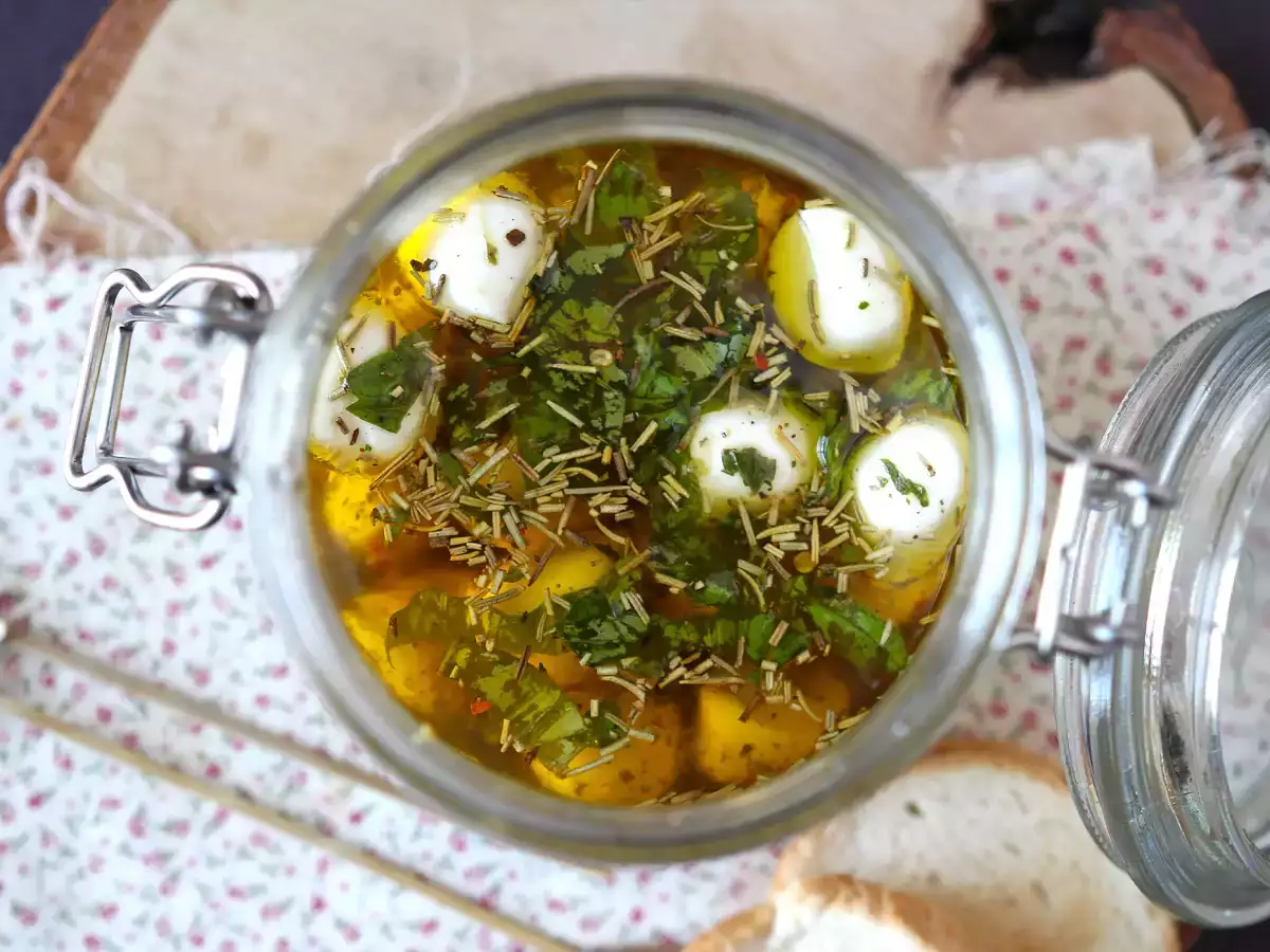 Aperatif veya salata için marine edilmiş mozzarella topları! - fotoğraf 2