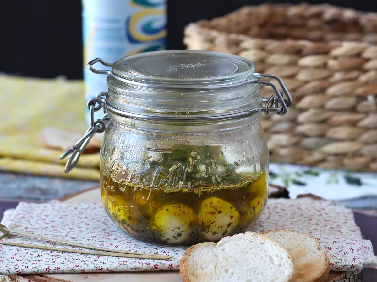 Aperitif veya salatalar için marine edilmiş mozzarella topları! - fotoğraf 6