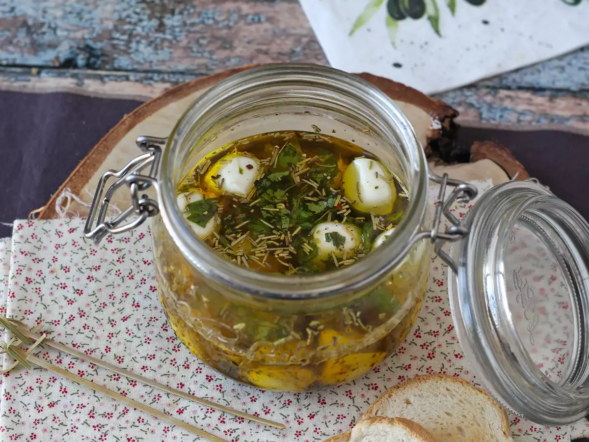 Aperitif veya salatalar için marine edilmiş mozzarella topları! - fotoğraf 7