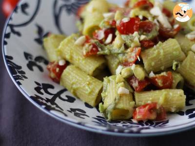 Avokado kreması, badem ve çeri domatesli soğuk makarna: vejetaryen ve çok lezzetli! - fotoğraf 5