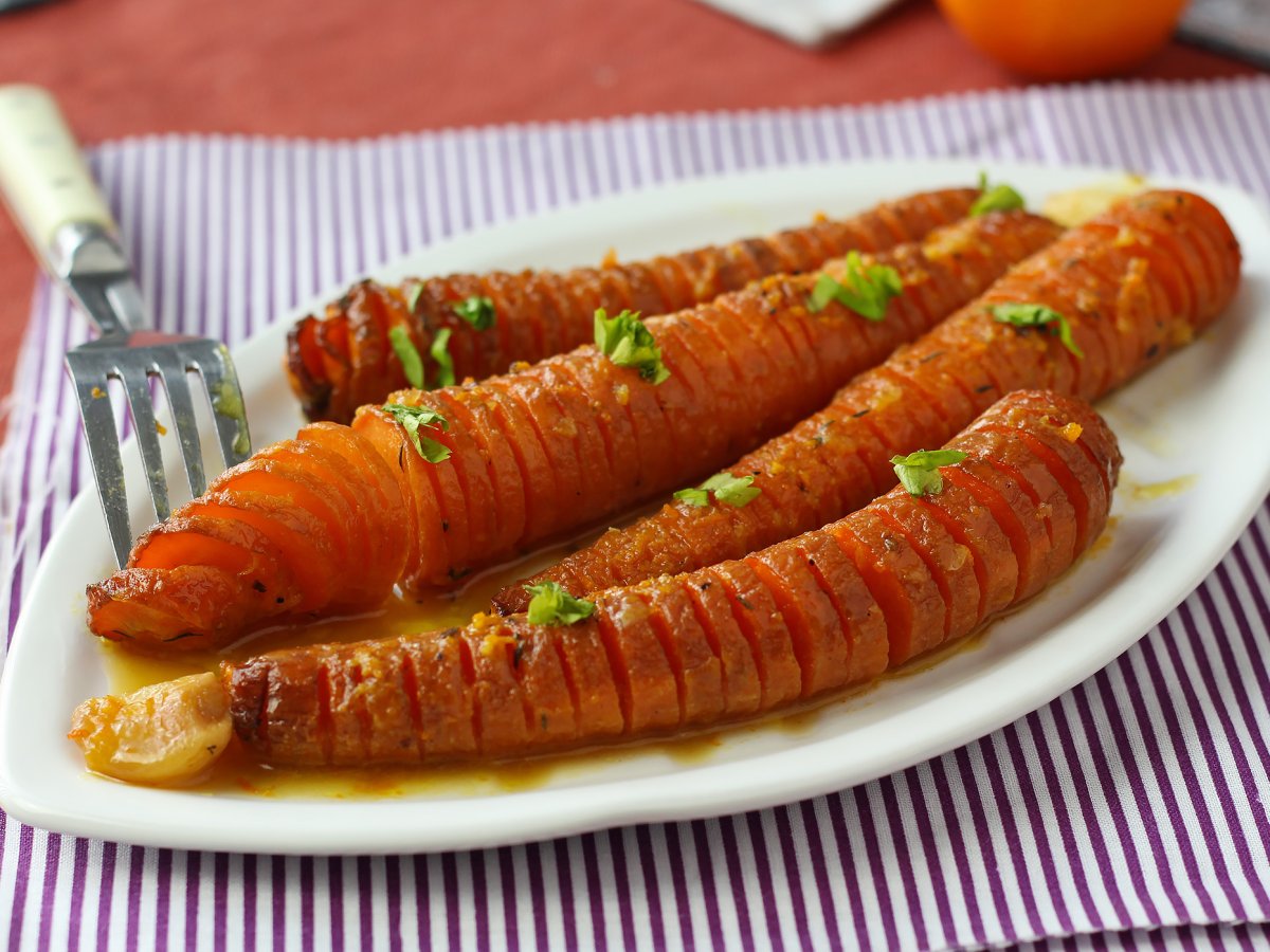 Bal ve clementine soslu havuç