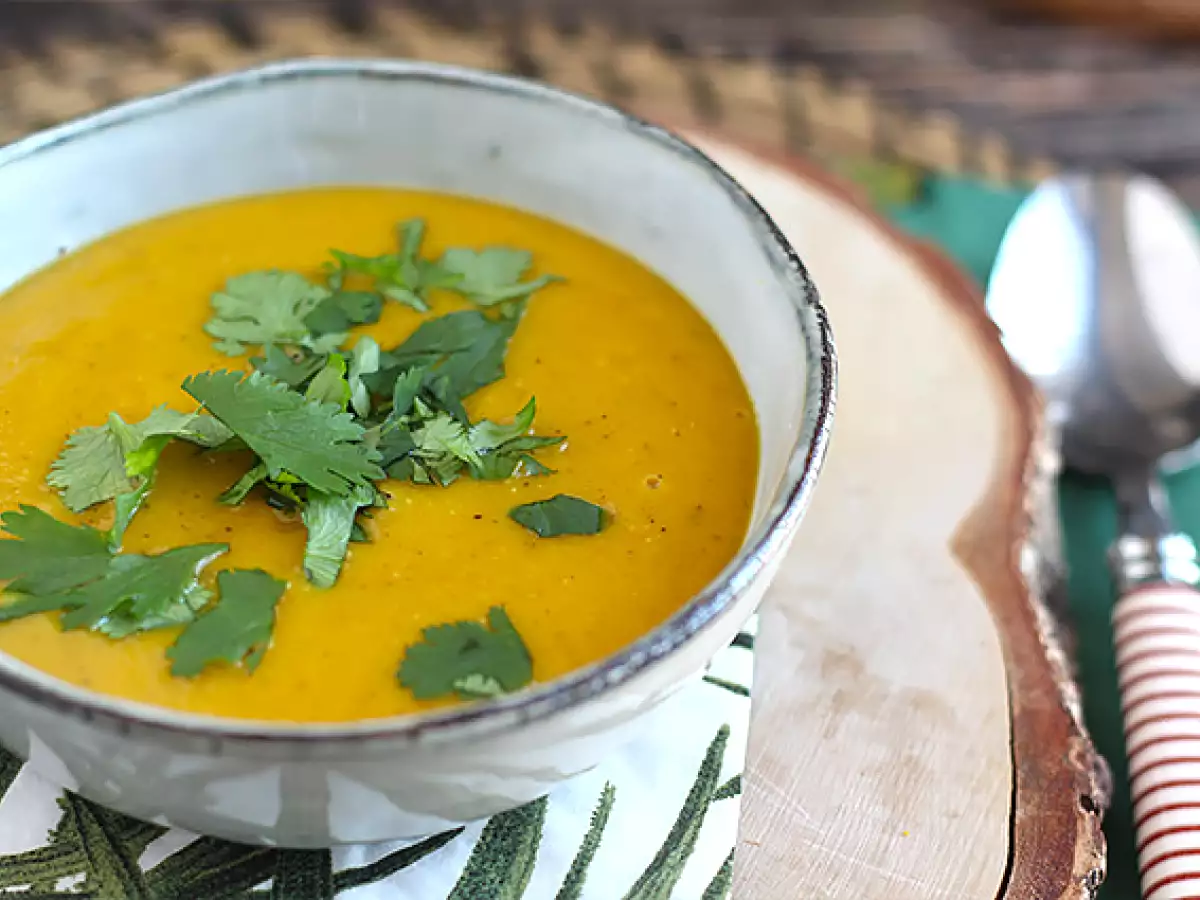 Balkabağı ve mercimek çorbası - fotoğraf 3