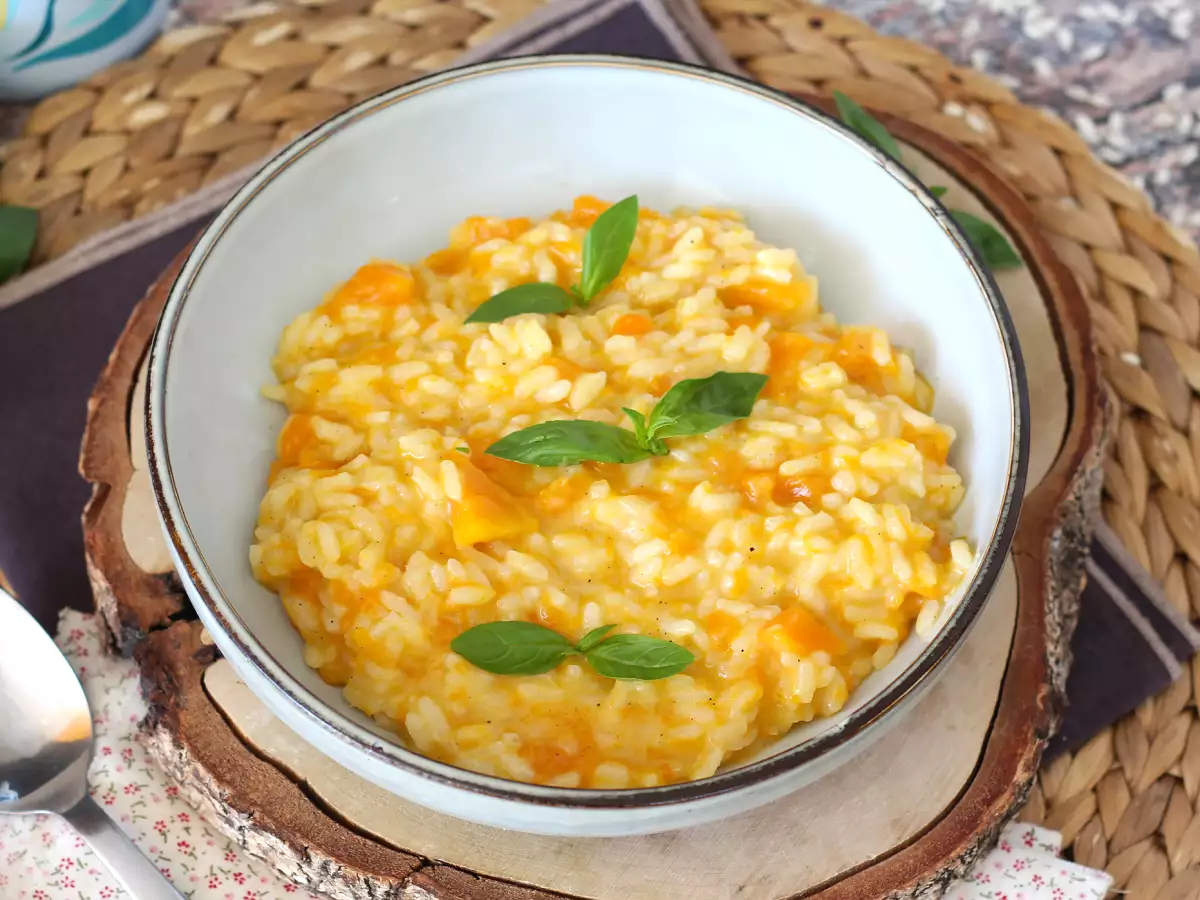 Balkabaklı risotto, sonbahar için narin ve mükemmel bir ilk yemek - fotoğraf 4