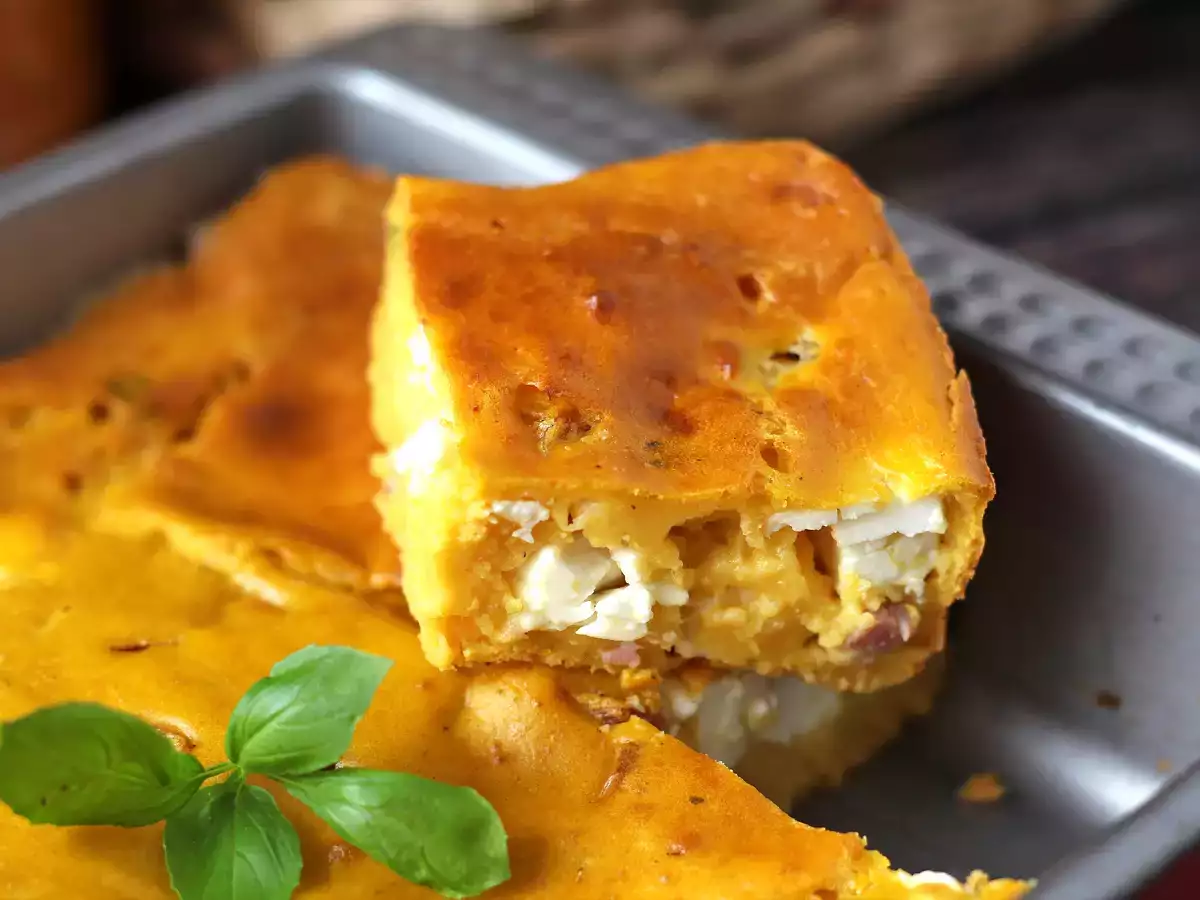 Balkabaklı tuzlu jambonlu ve beyaz peynirli brownie: geri dönüşüm çorbası için mükemmel tarif! - fotoğraf 3