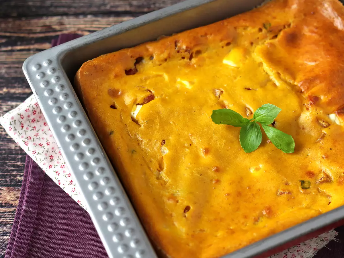 Balkabaklı tuzlu jambonlu ve beyaz peynirli brownie: geri dönüşüm çorbası için mükemmel tarif! - fotoğraf 6