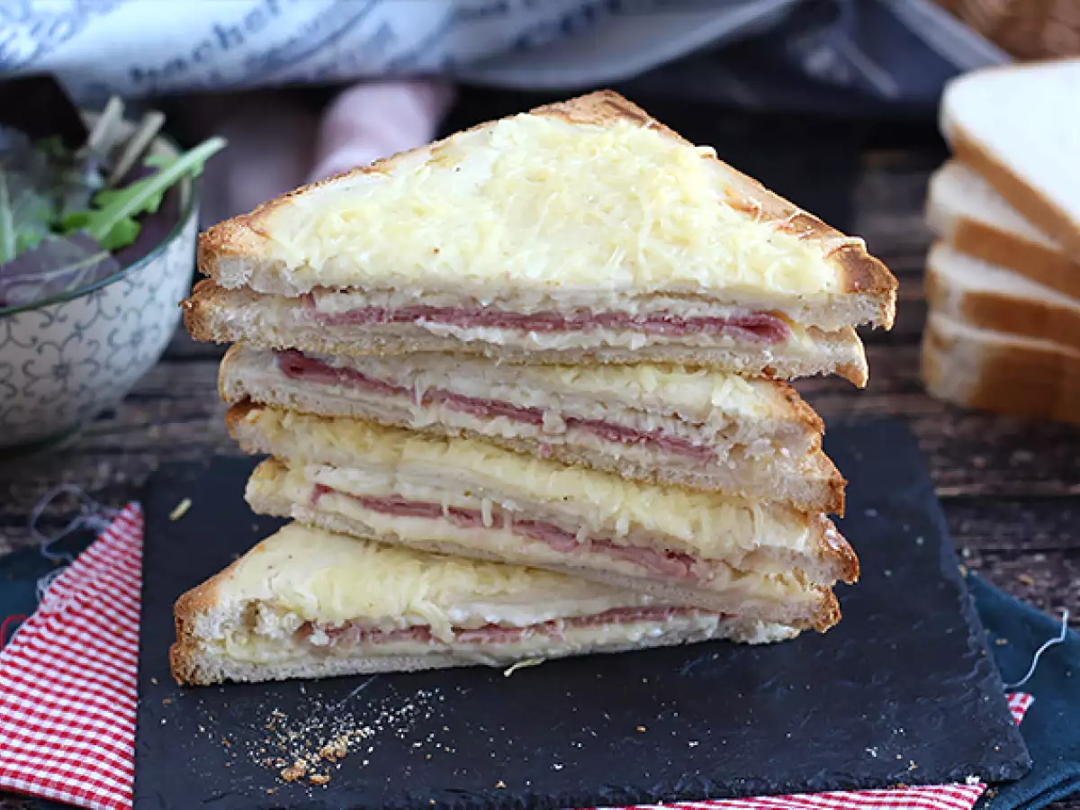 Beşamel soslu gurme croque-monsieur - fotoğraf 3