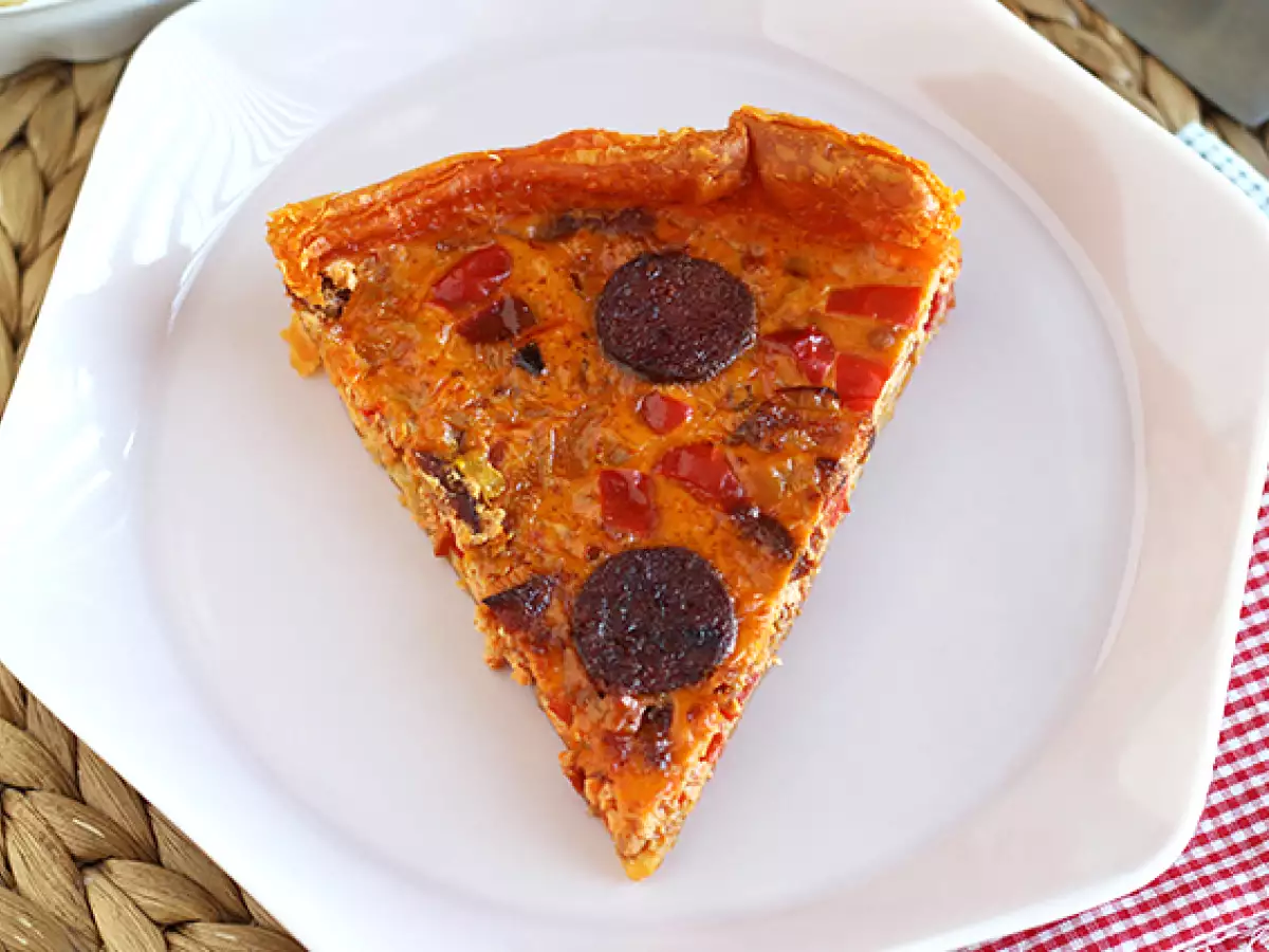 Biber ve chorizo kiş - fotoğraf 4