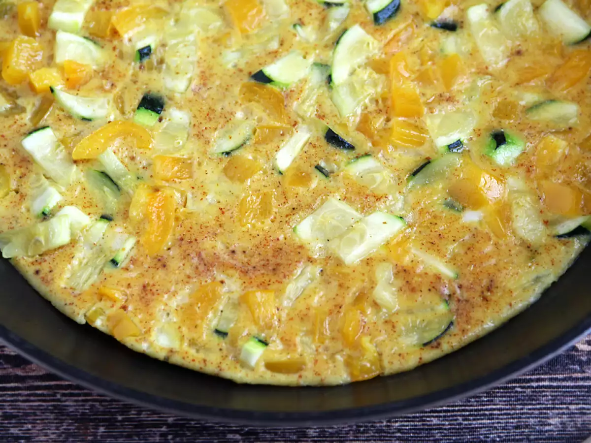Biberli Kabaklı Omlet Tarifi - fotoğraf 3