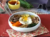 Bibimbap, geleneksel Kore yemeği, fotoğraf 1