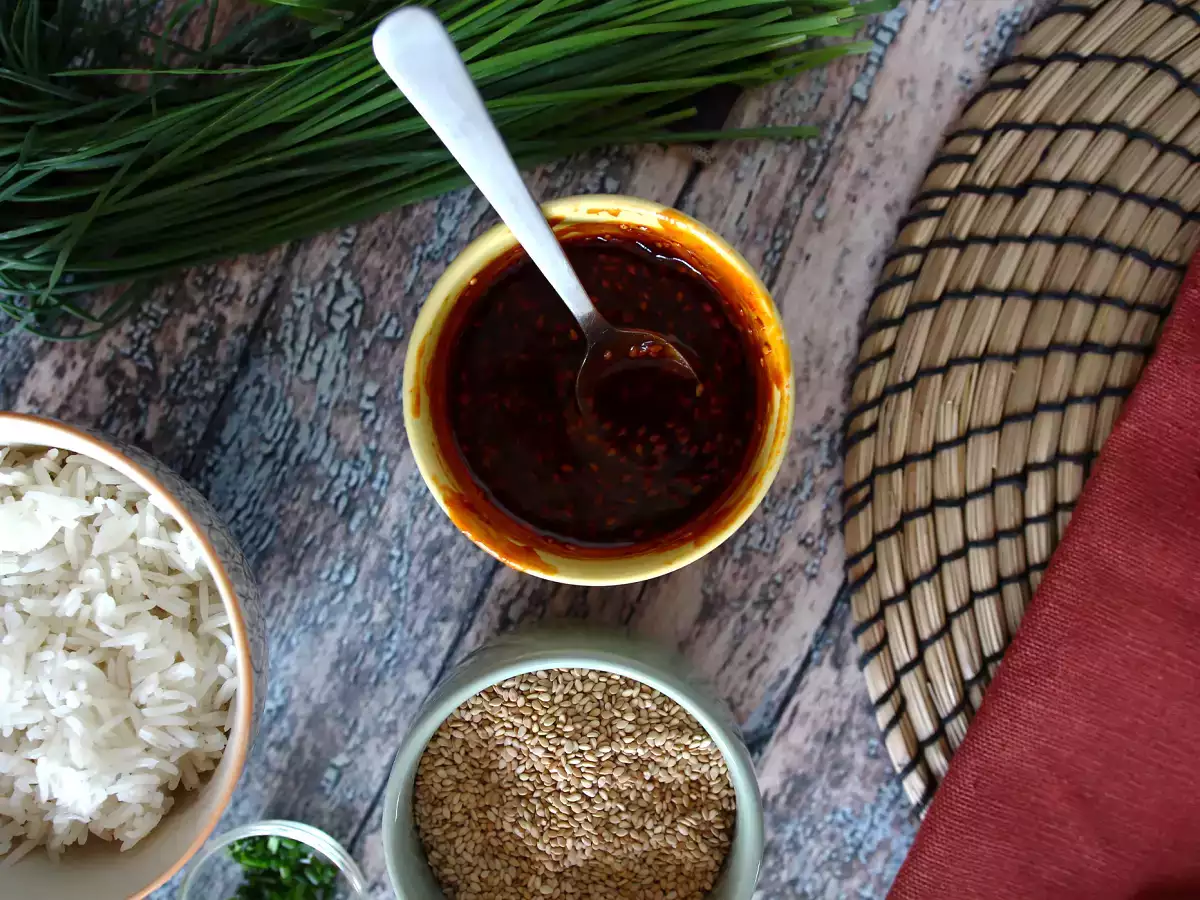 Bibimbap için baharatlı Kore gochujang sosu - fotoğraf 5