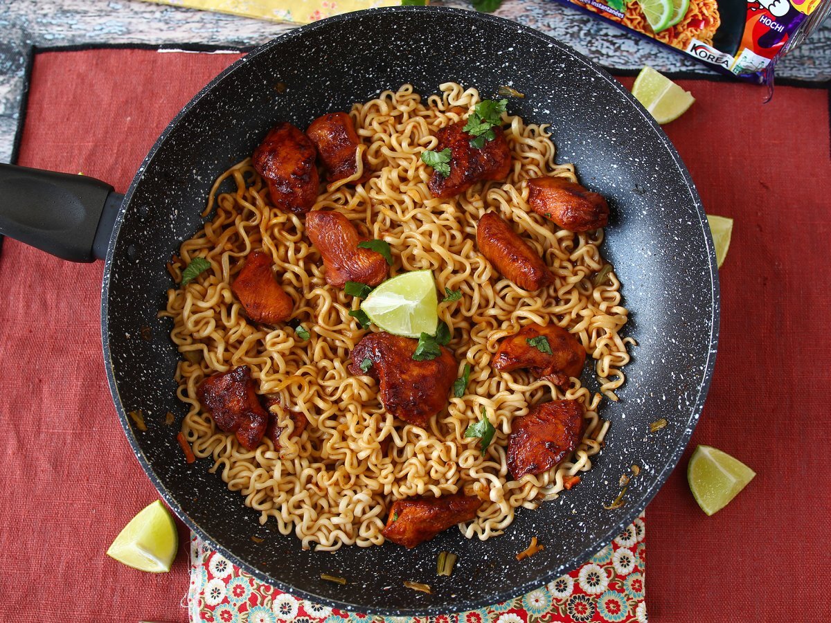 Buldak habanero lime noodle nasıl pişirilir, marine edilmiş tavuklu tarif! - fotoğraf 3