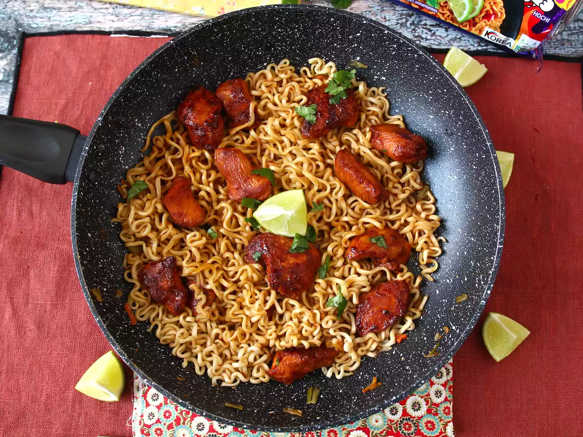 Buldak habanero lime noodle nasıl pişirilir, marine edilmiş tavuklu tarif! - fotoğraf 3
