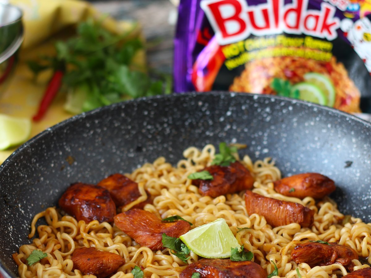Buldak habanero lime noodle nasıl pişirilir, marine edilmiş tavuklu tarif! - fotoğraf 4
