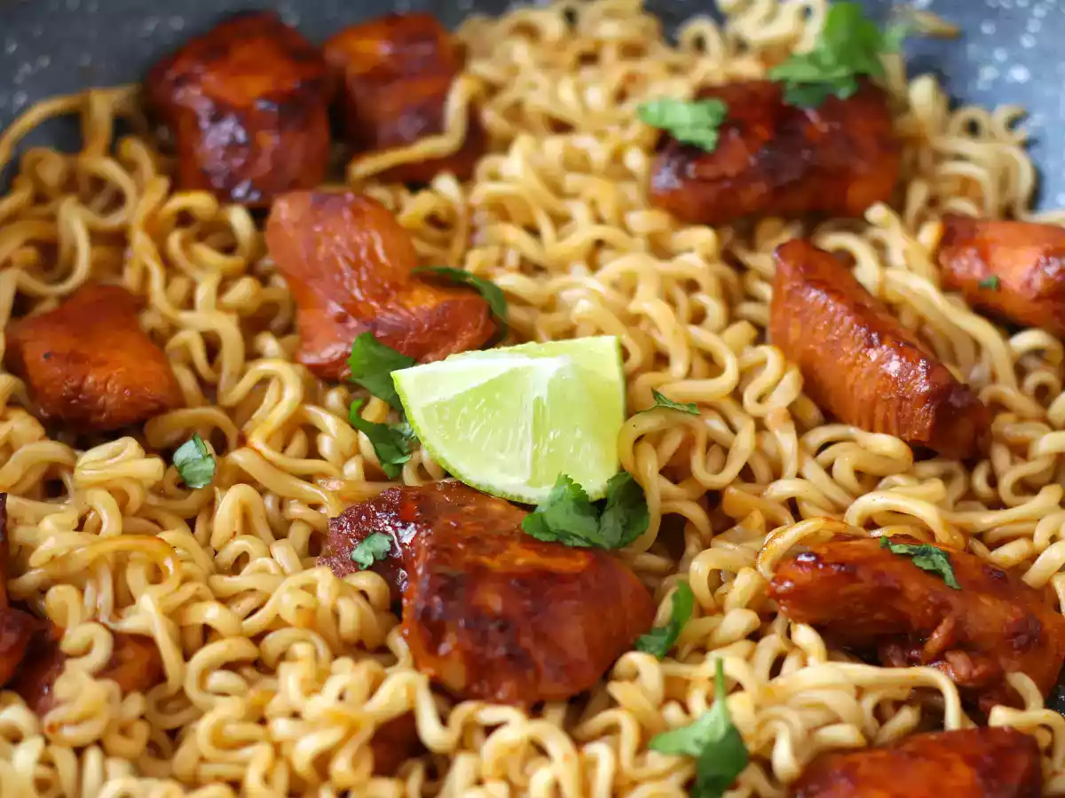 Buldak habanero lime noodle nasıl pişirilir, marine edilmiş tavuklu tarif! - fotoğraf 7