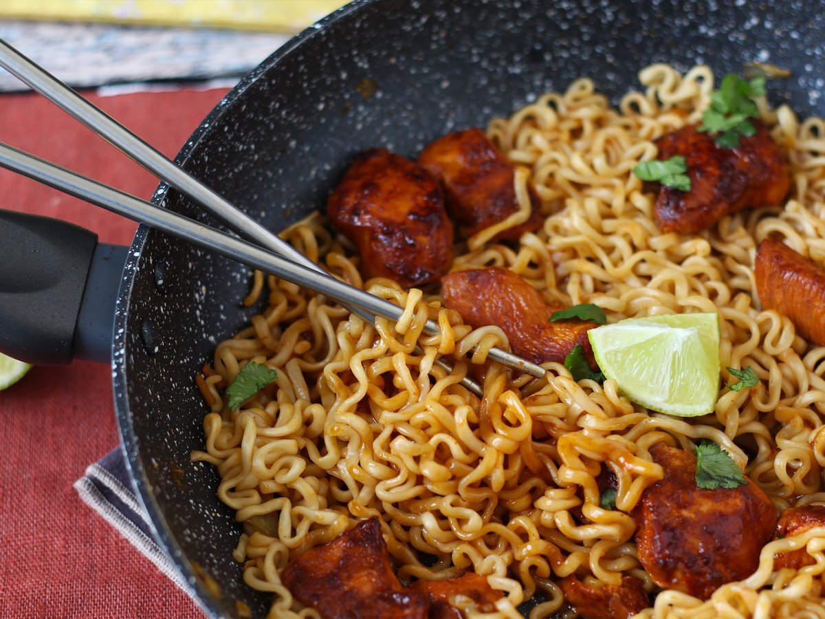 Buldak habanero lime noodle nasıl pişirilir, marine edilmiş tavuklu tarif! - fotoğraf 8