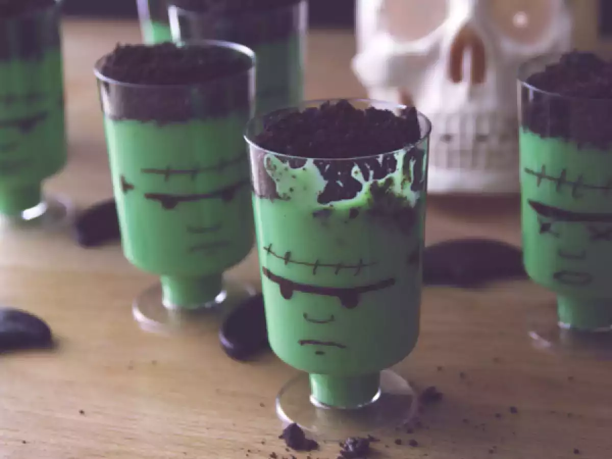 Cadılar Bayramı için Frankenstein kremleri - fotoğraf 3