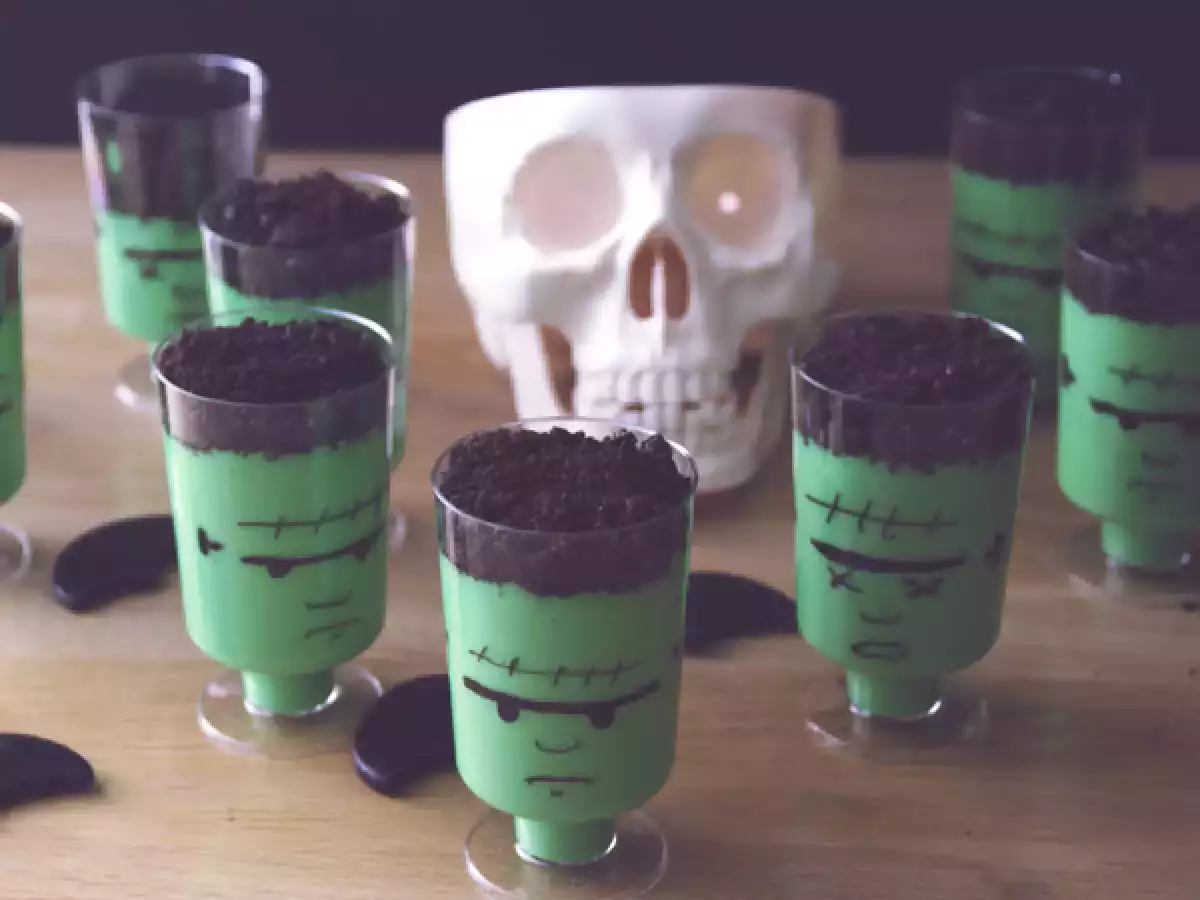Cadılar Bayramı için Frankenstein kremleri - fotoğraf 4