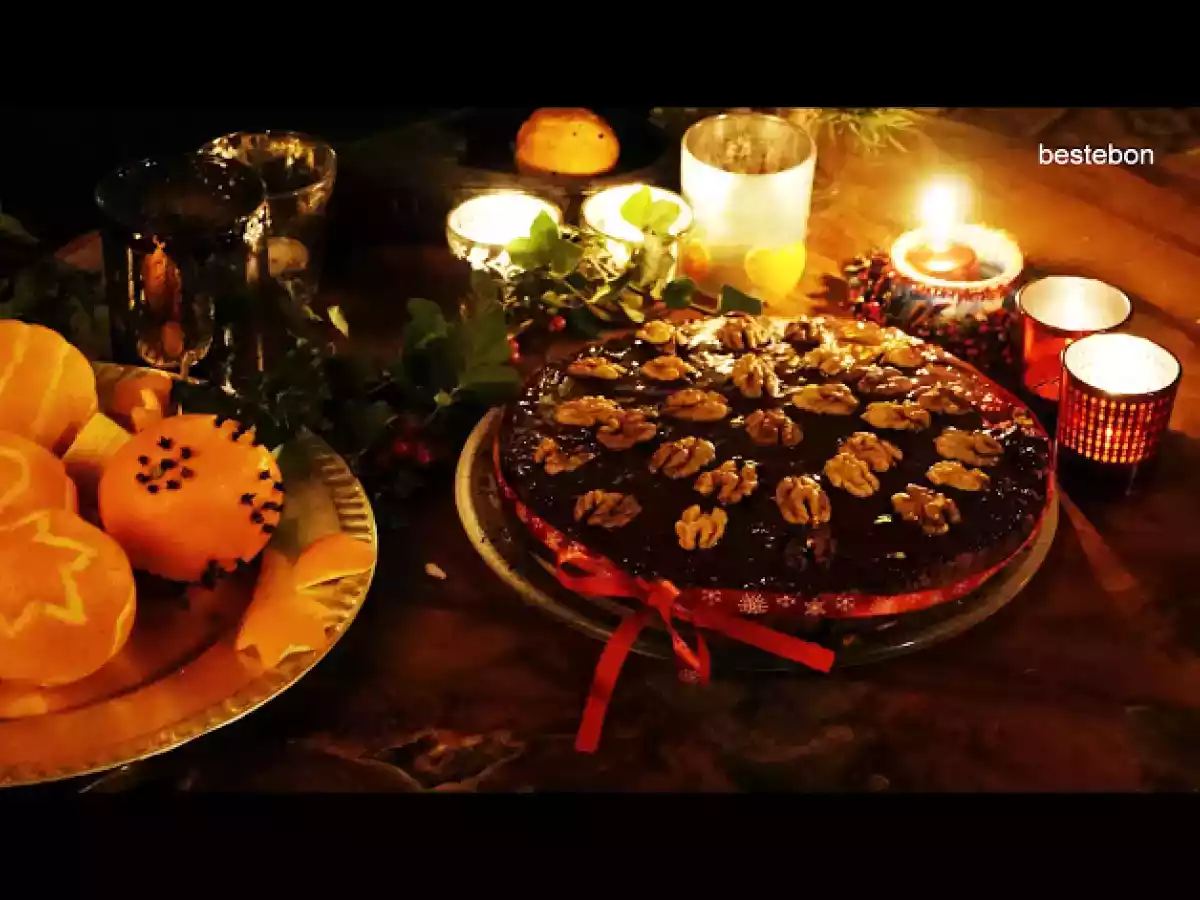 Cevizli, çikolatali Noel pastasi ANYZ tarfileri XII